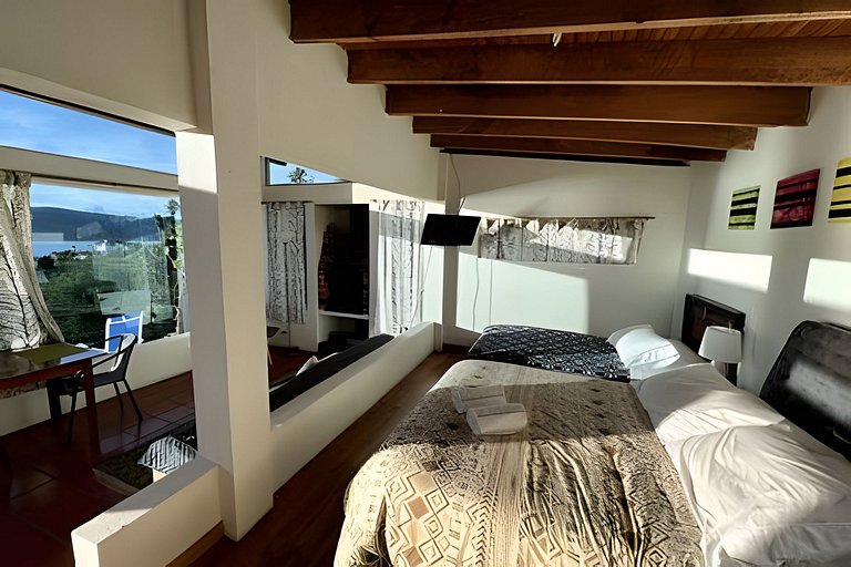 Cabaña vista al lago Tominê y Naturaleza Guatavita