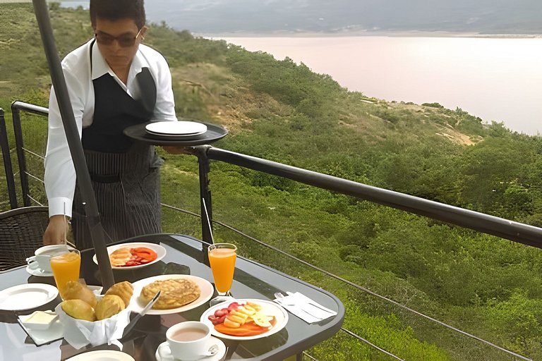 Cabaña vista al lago Tominê y Naturaleza Guatavita