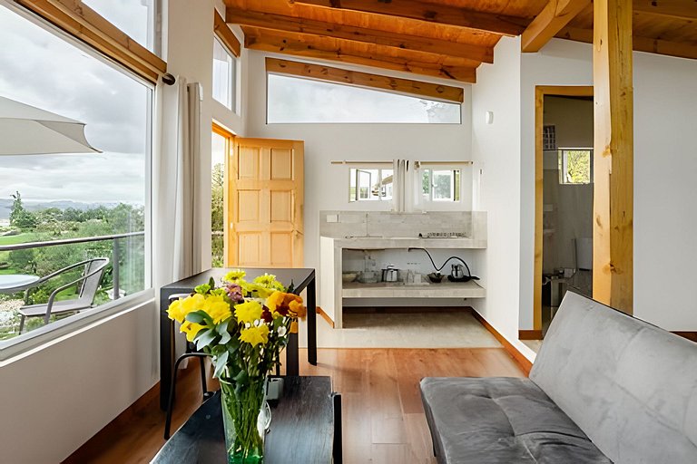 CABAÑA 4 · Cabaña vista al lago Tominé + Naturaleza Guatavit