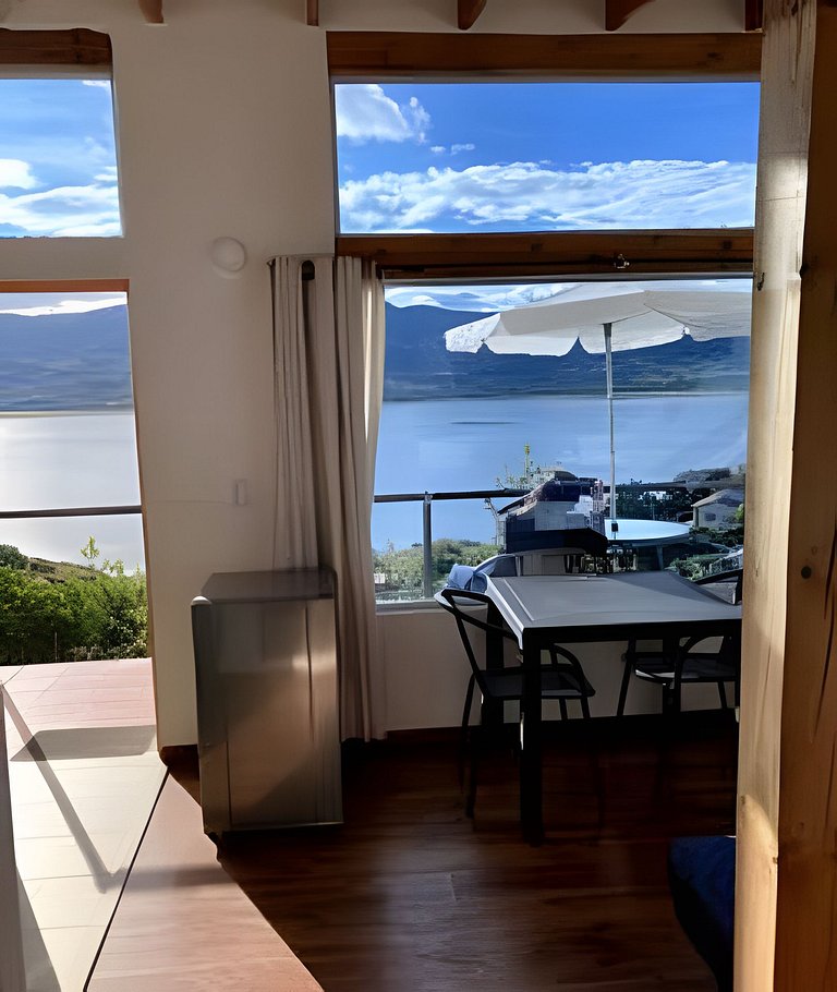 CABAÑA 4 · Cabaña vista al lago Tominé + Naturaleza Guatavit