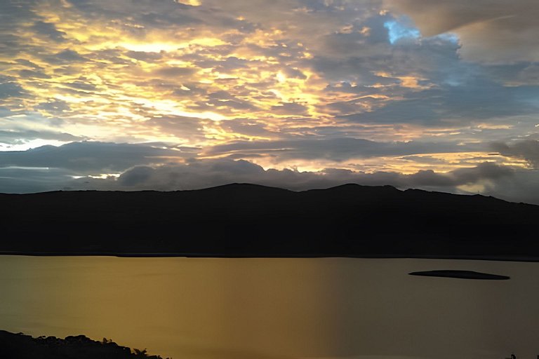 Cabaña vista al lago Tominé y Naturaleza Guatavita