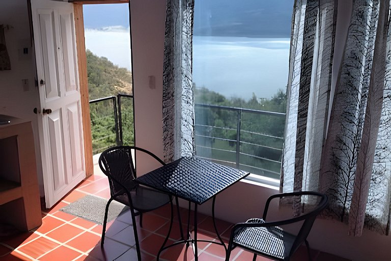 Cabaña vista al lago Tominé y Naturaleza Guatavita