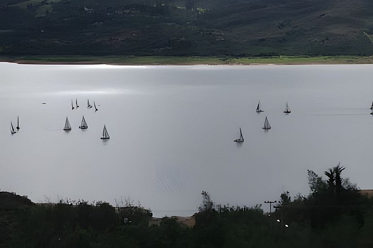 Cabaña vista al lago Tominé y Naturaleza Guatavita