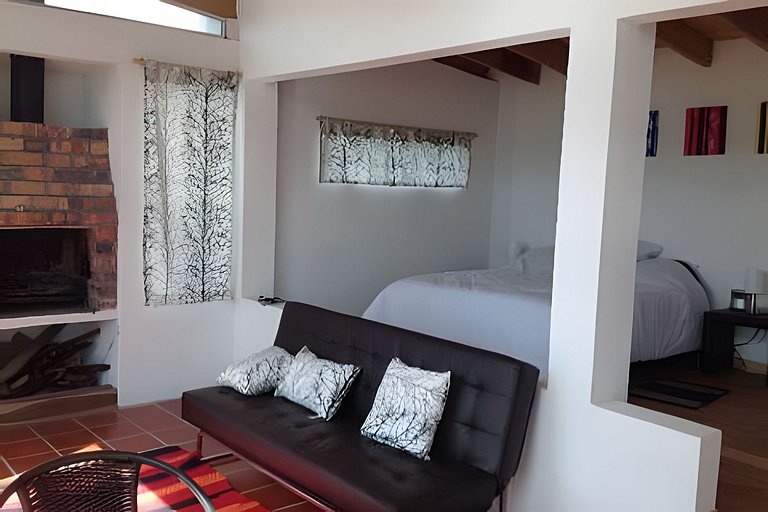 Cabaña vista al lago Tominė y Naturaleza Guatavita