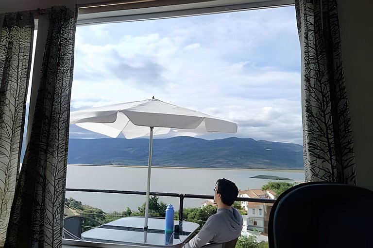 Cabaña vista al lago Tominė y Naturaleza Guatavita